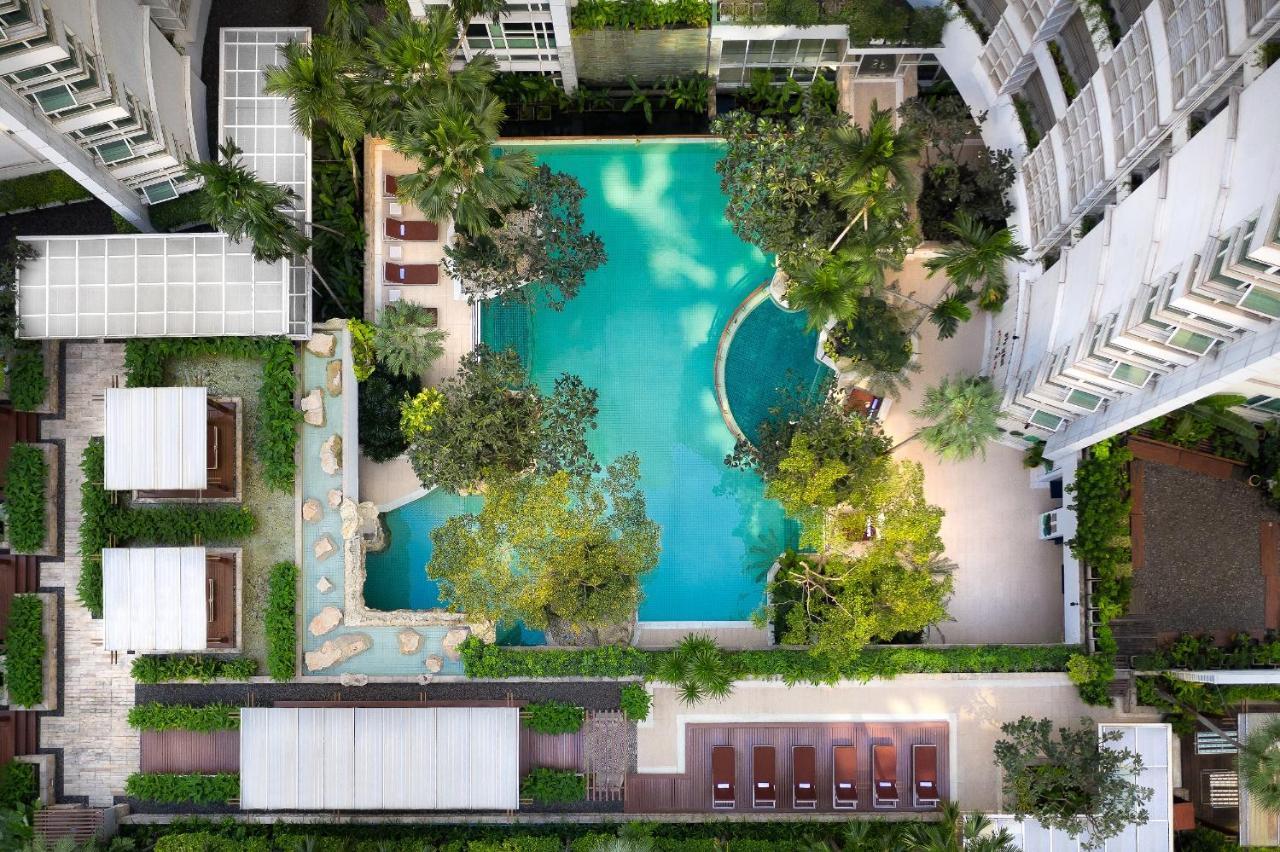 Dusit Suites Hotel Ratchadamri, Bangkok Extérieur photo Aerial view of the pool at The Park, Bangkok